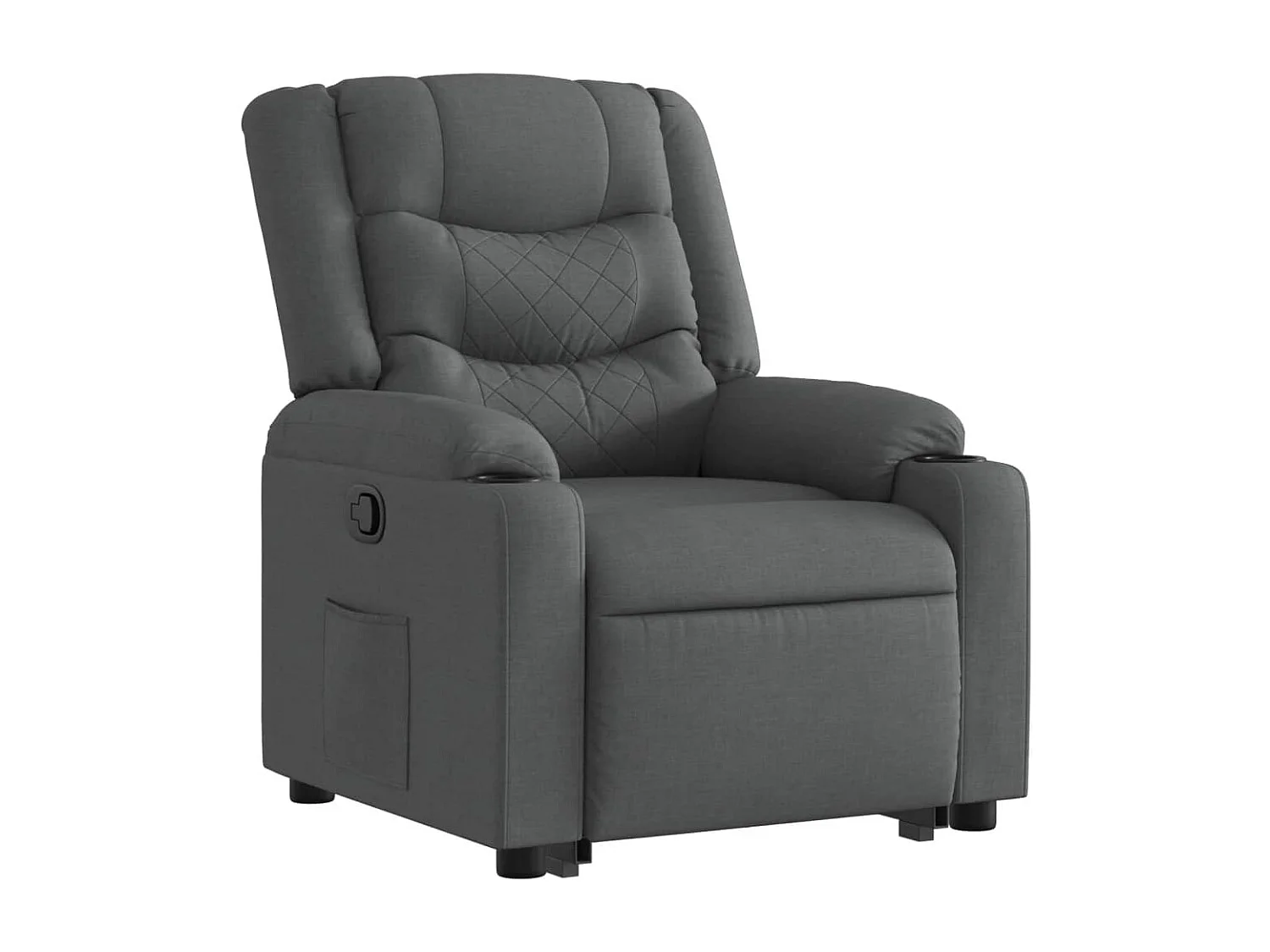 Fauteuil inclinable Gris foncé Tissu