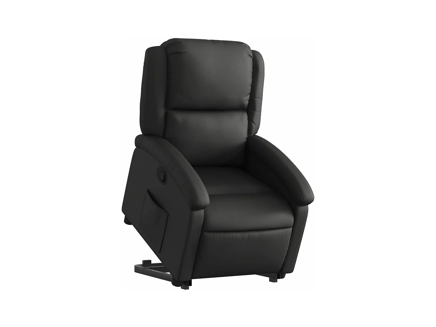 Fauteuil inclinable noir cuir véritable