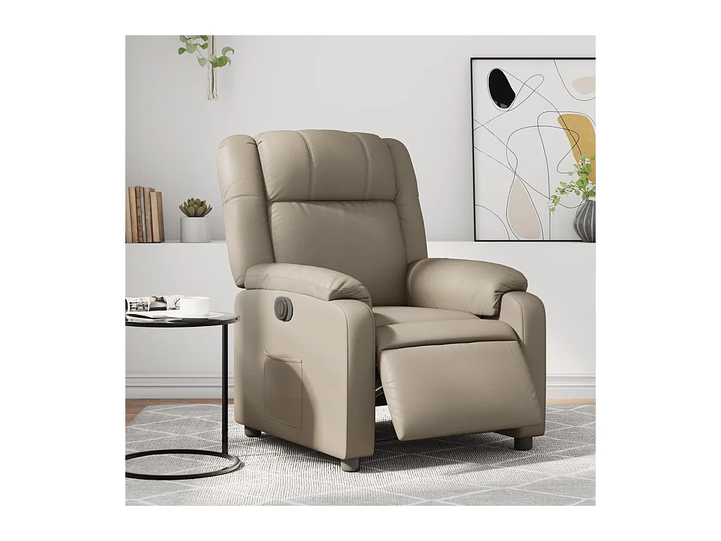 Fauteuil inclinable électrique Cappuccino Similicuir