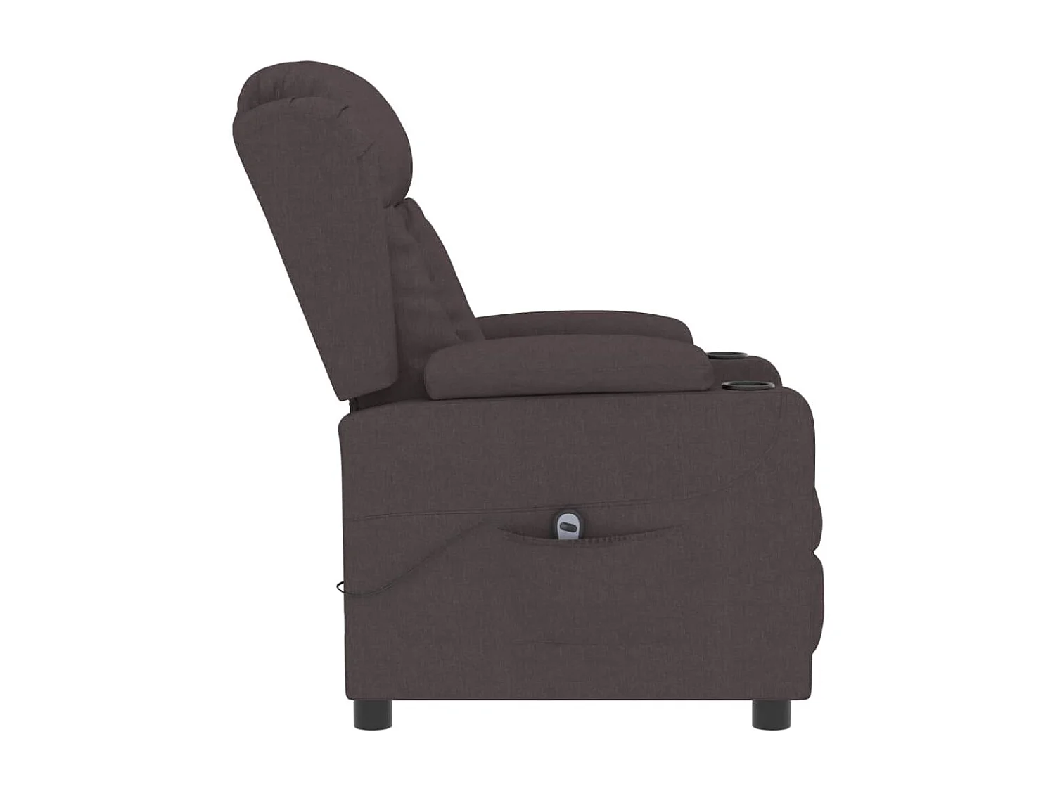 Fauteuil inclinable électrique Marron foncé Tissu