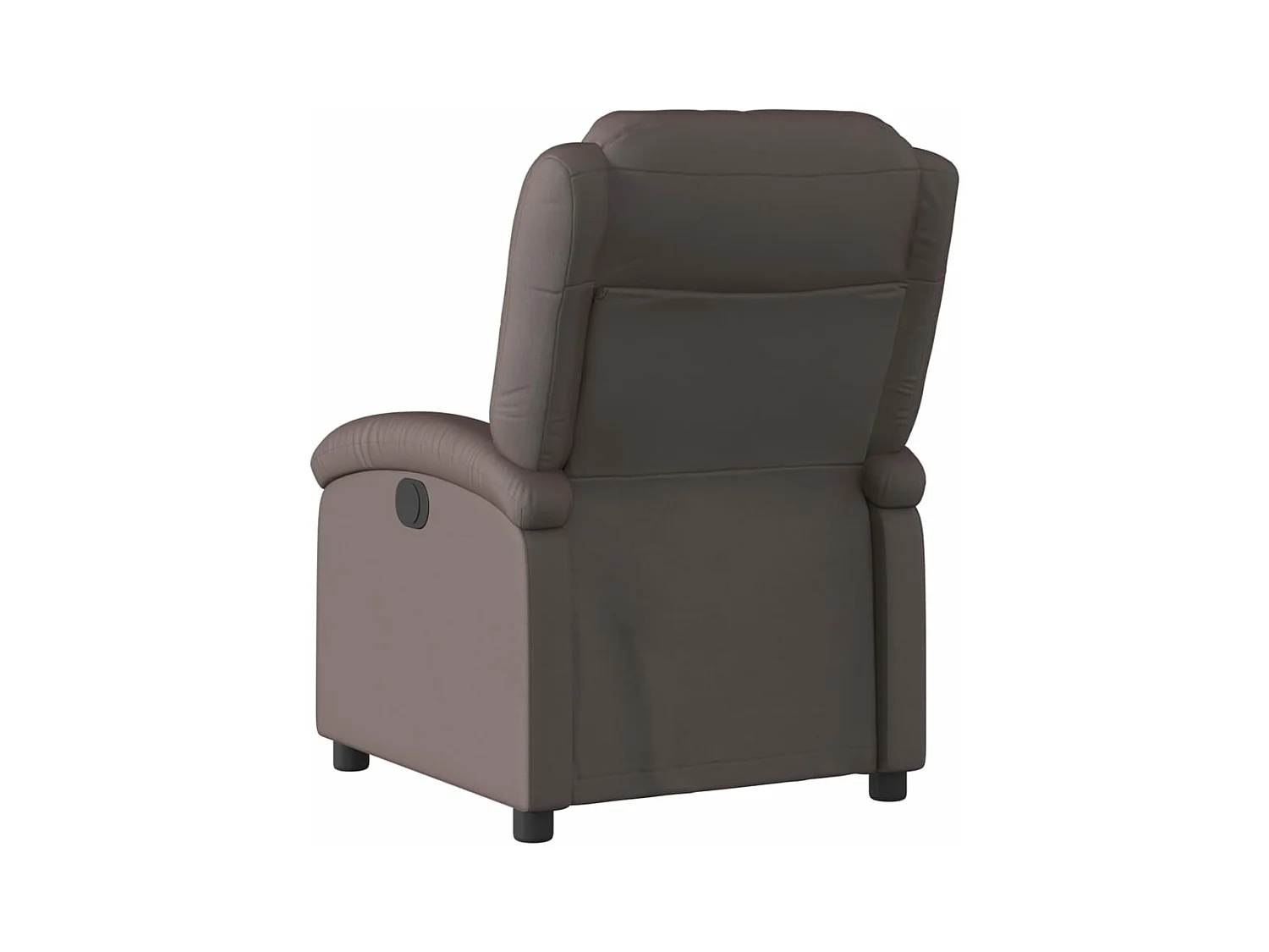 Fauteuil inclinable électrique marron foncé cuir véritable