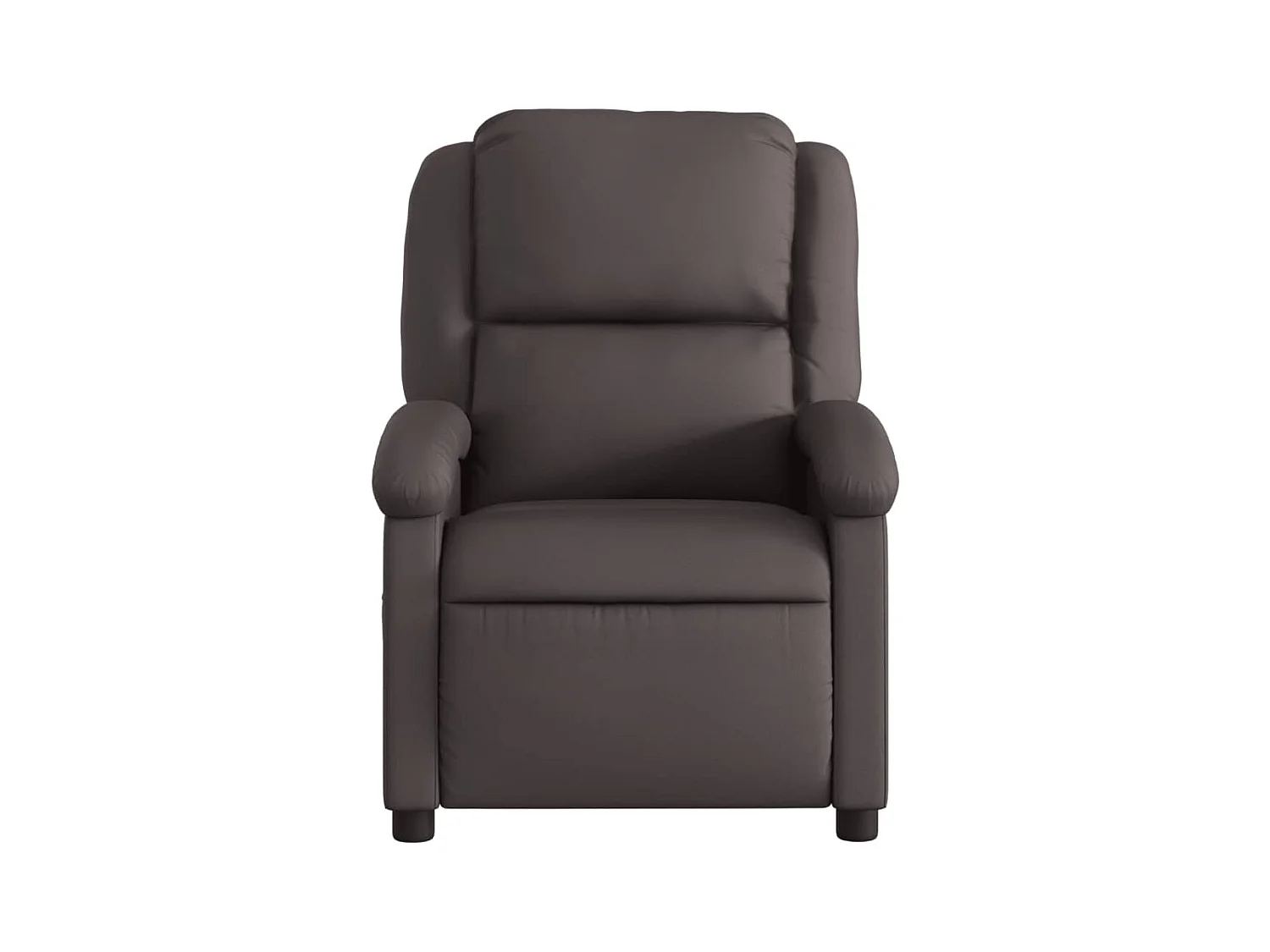 Fauteuil inclinable électrique marron foncé cuir véritable
