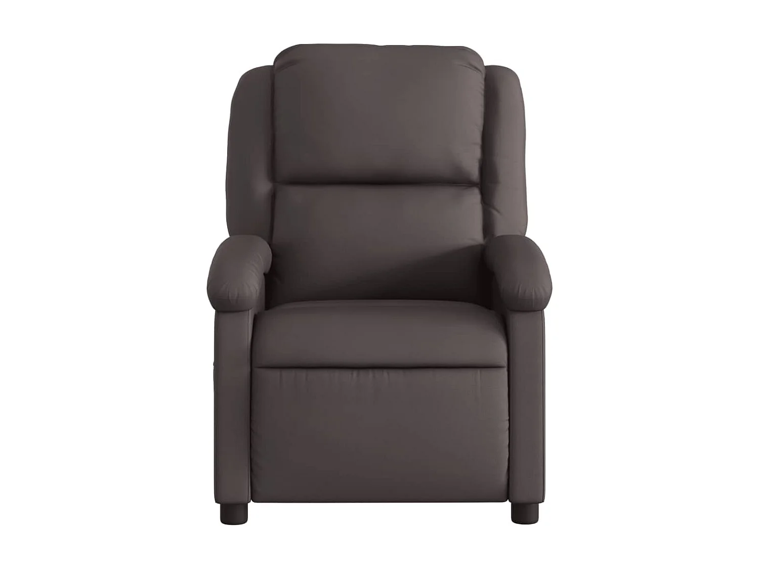 Fauteuil inclinable électrique marron foncé cuir véritable