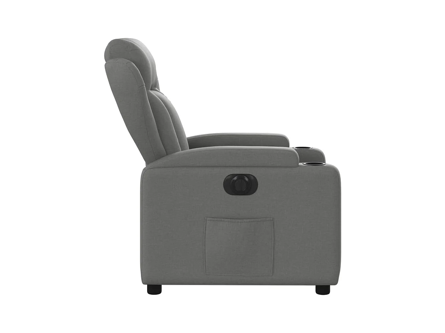 Fauteuil inclinable électrique Gris foncé Tissu