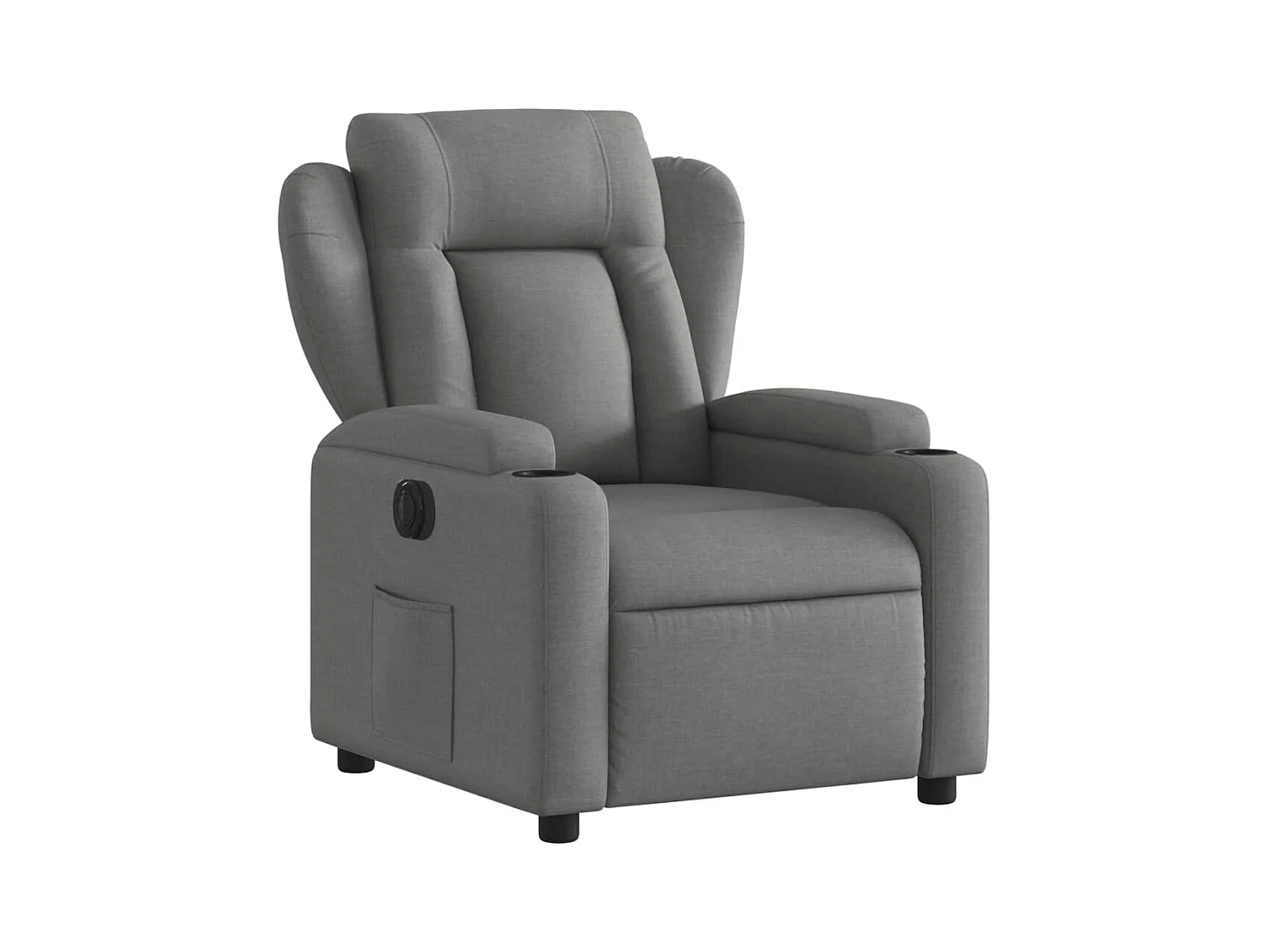Fauteuil inclinable électrique Gris foncé Tissu