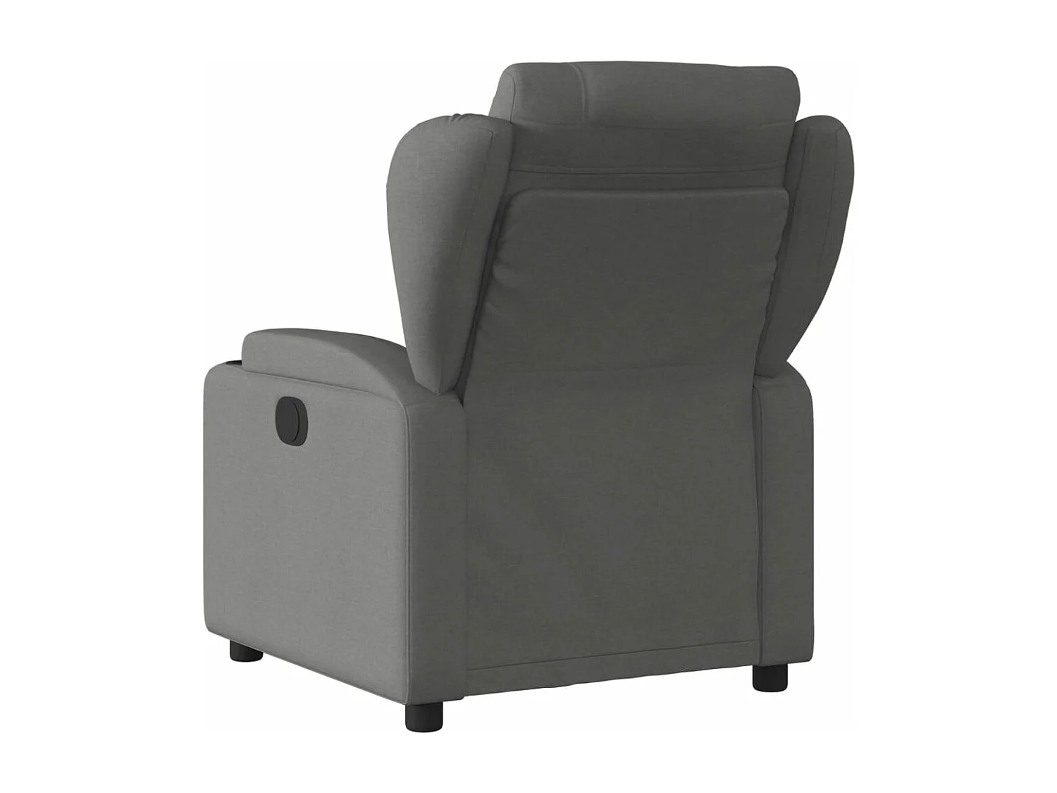 Sillón reclinable eléctrico de tela gris oscuro