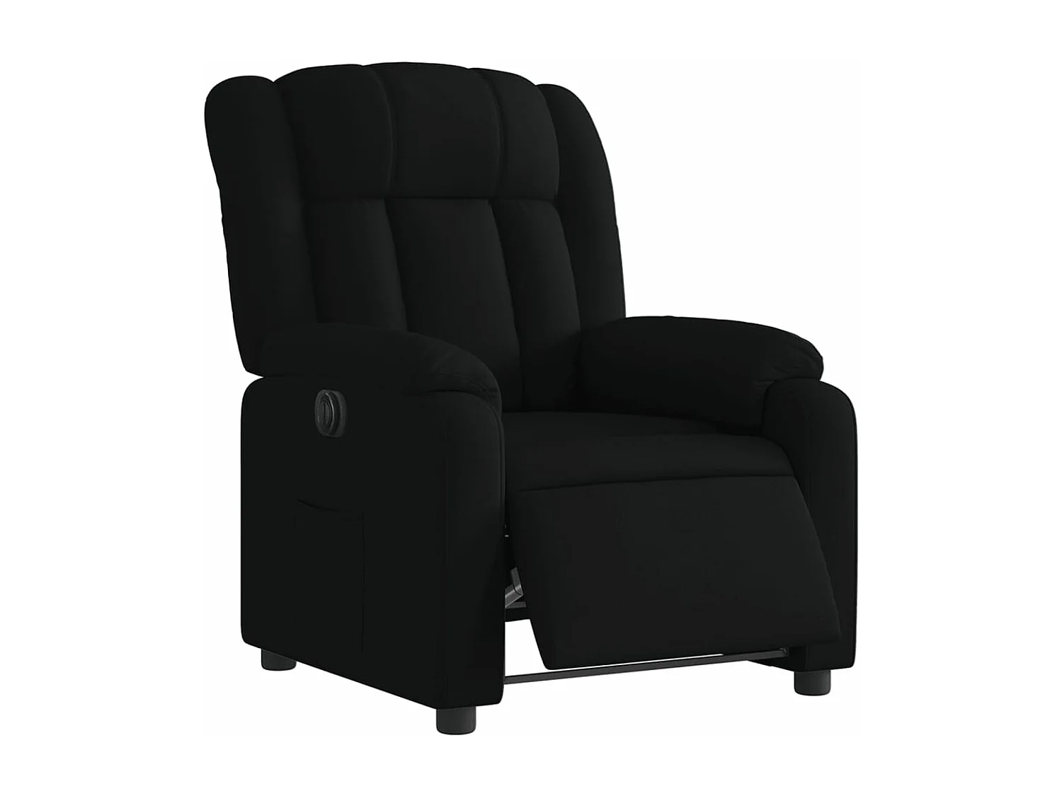 Fauteuil inclinable électrique Noir Tissu