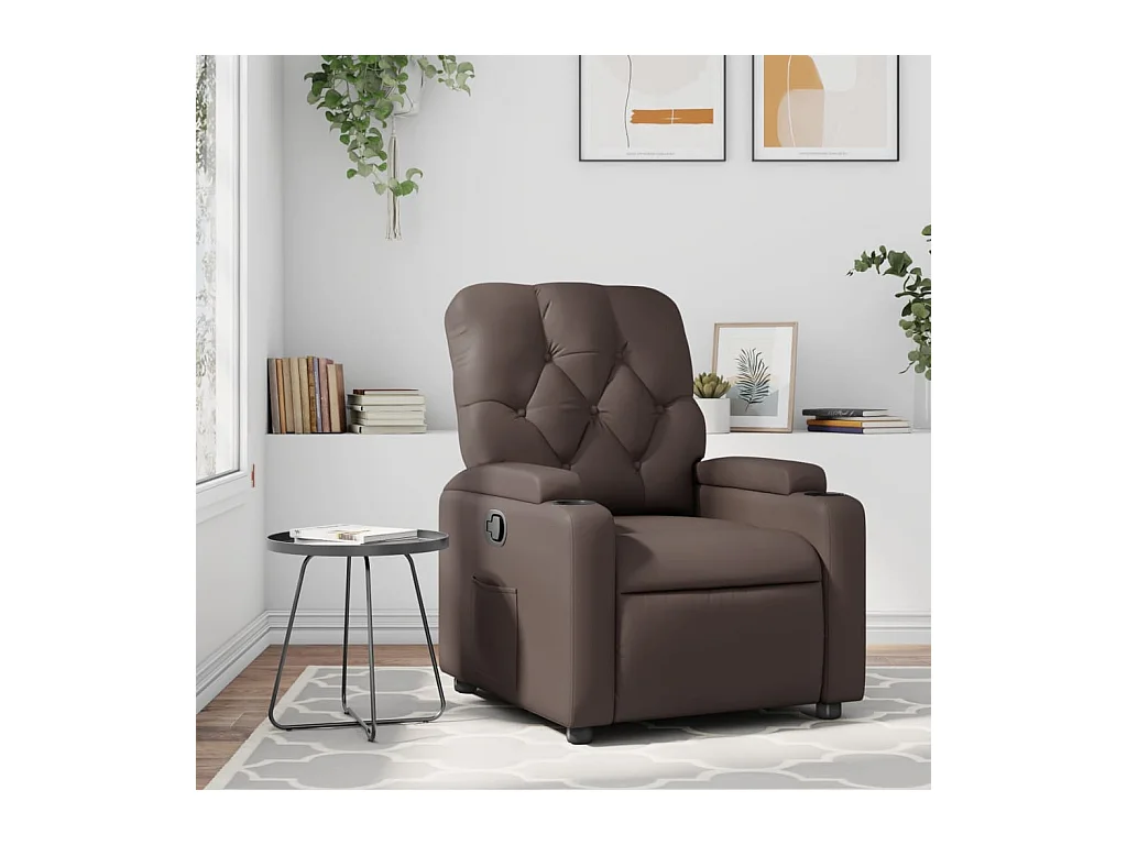 Fauteuil inclinable Marron Similicuir