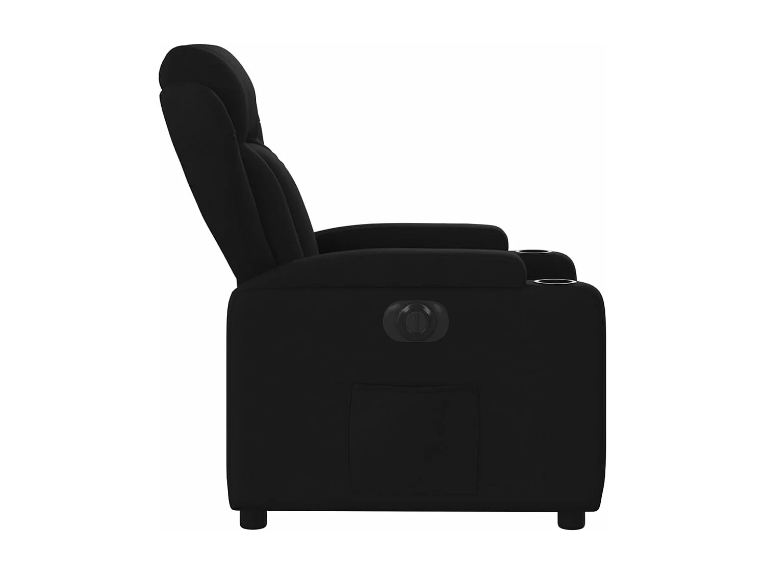 Fauteuil inclinable électrique Noir Tissu