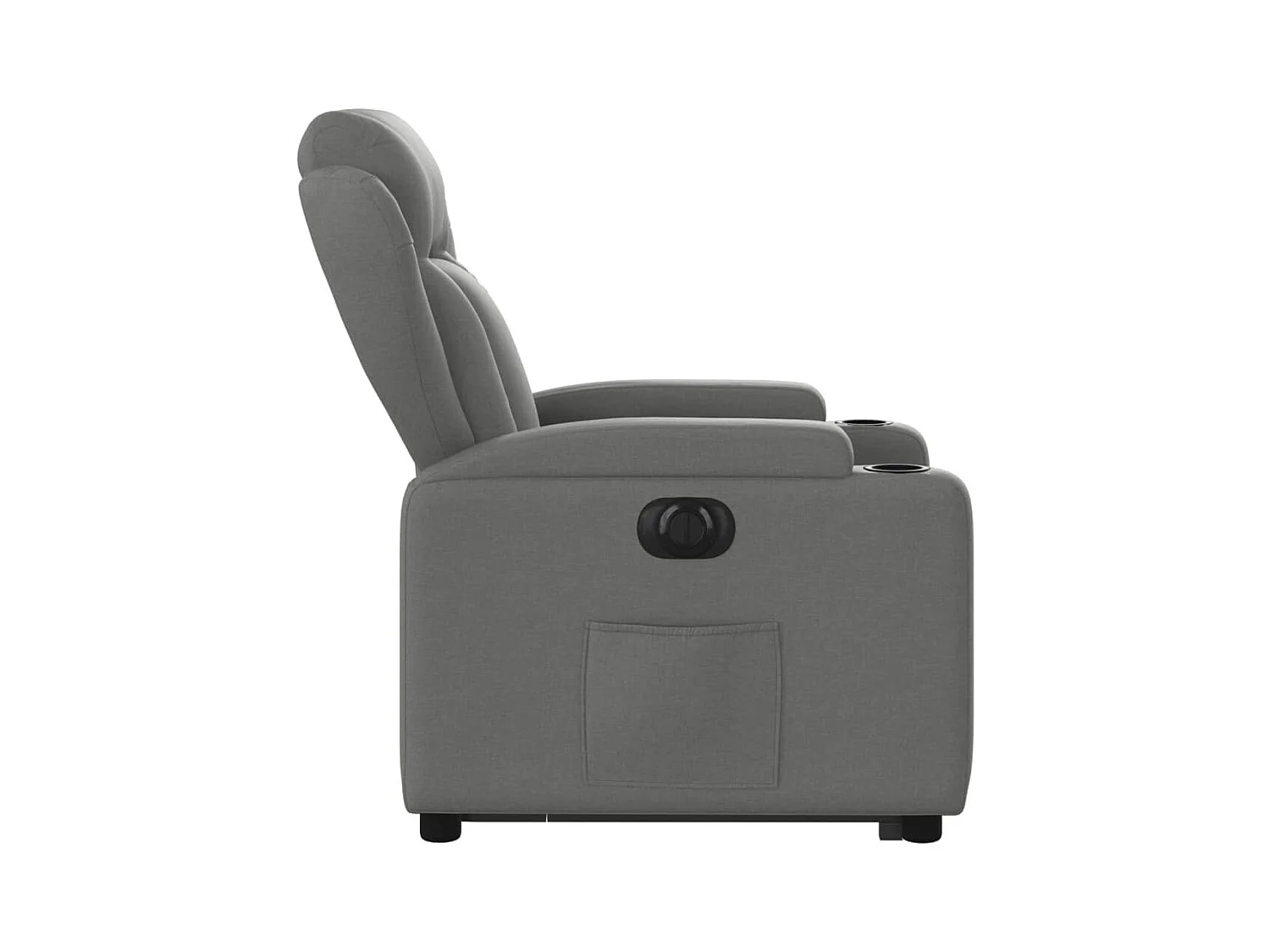 Fauteuil inclinable électrique gris foncé tissu