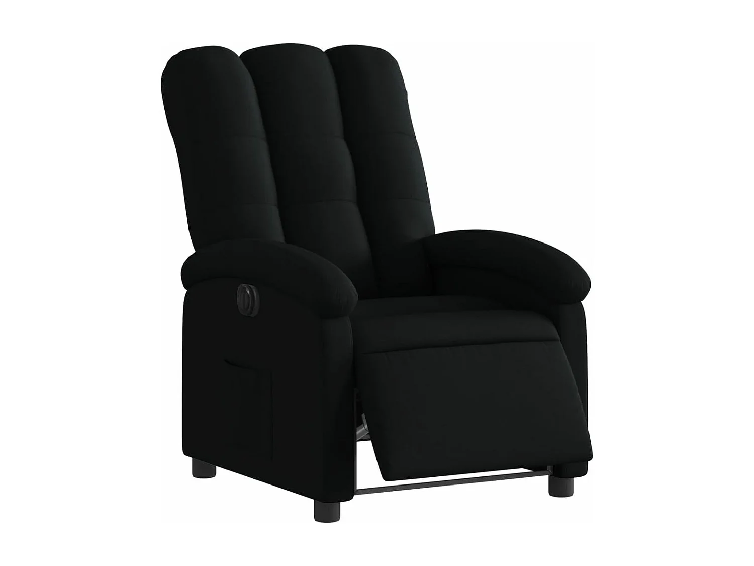 Fauteuil inclinable électrique Noir Tissu