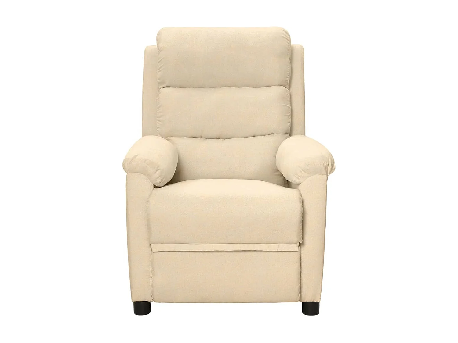 Sillón reclinable eléctrico de tela crema