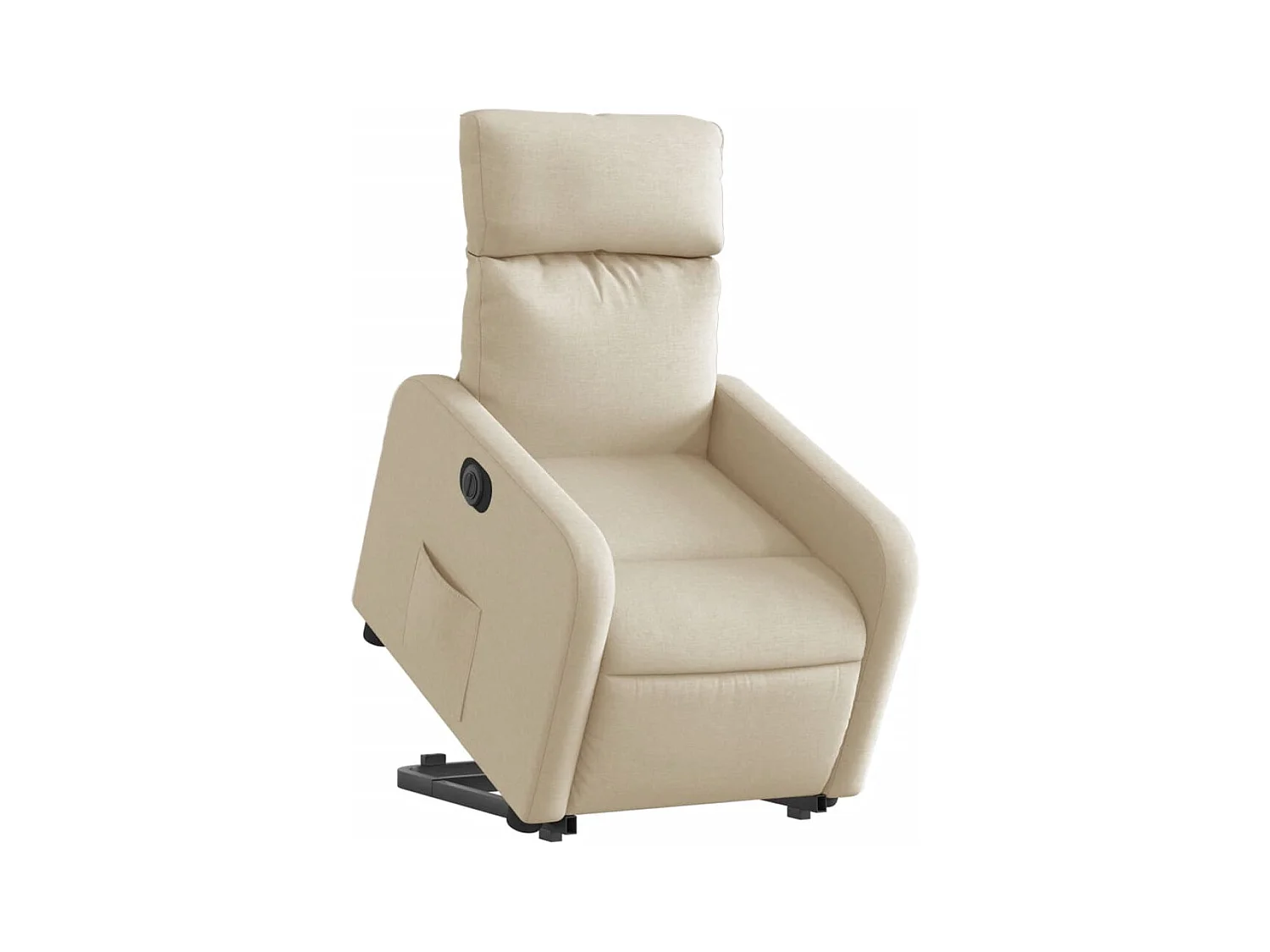 Fauteuil inclinable électrique crème tissu
