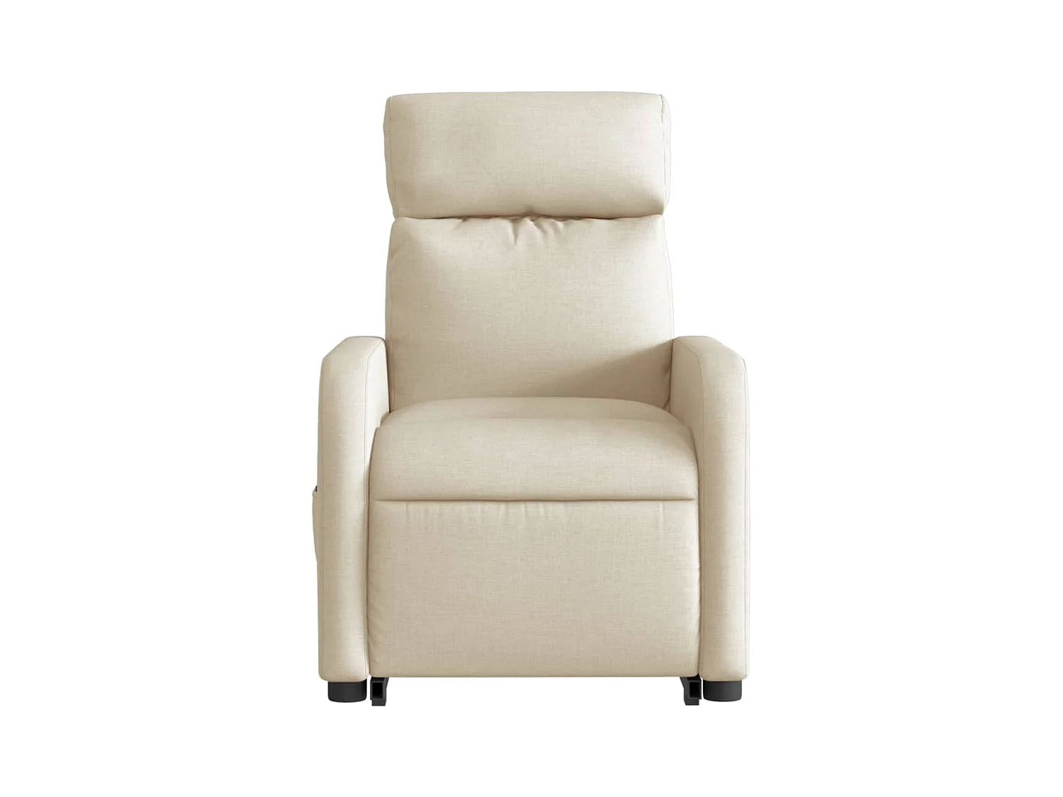 Fauteuil inclinable électrique crème tissu