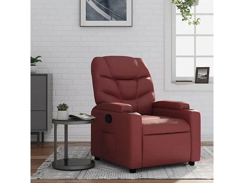 Fauteuil inclinable Rouge bordeaux Similicuir