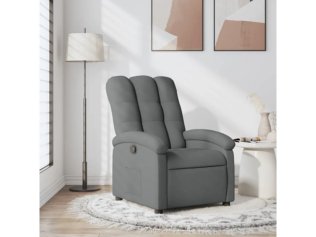 Fauteuil inclinable Gris foncé Tissu