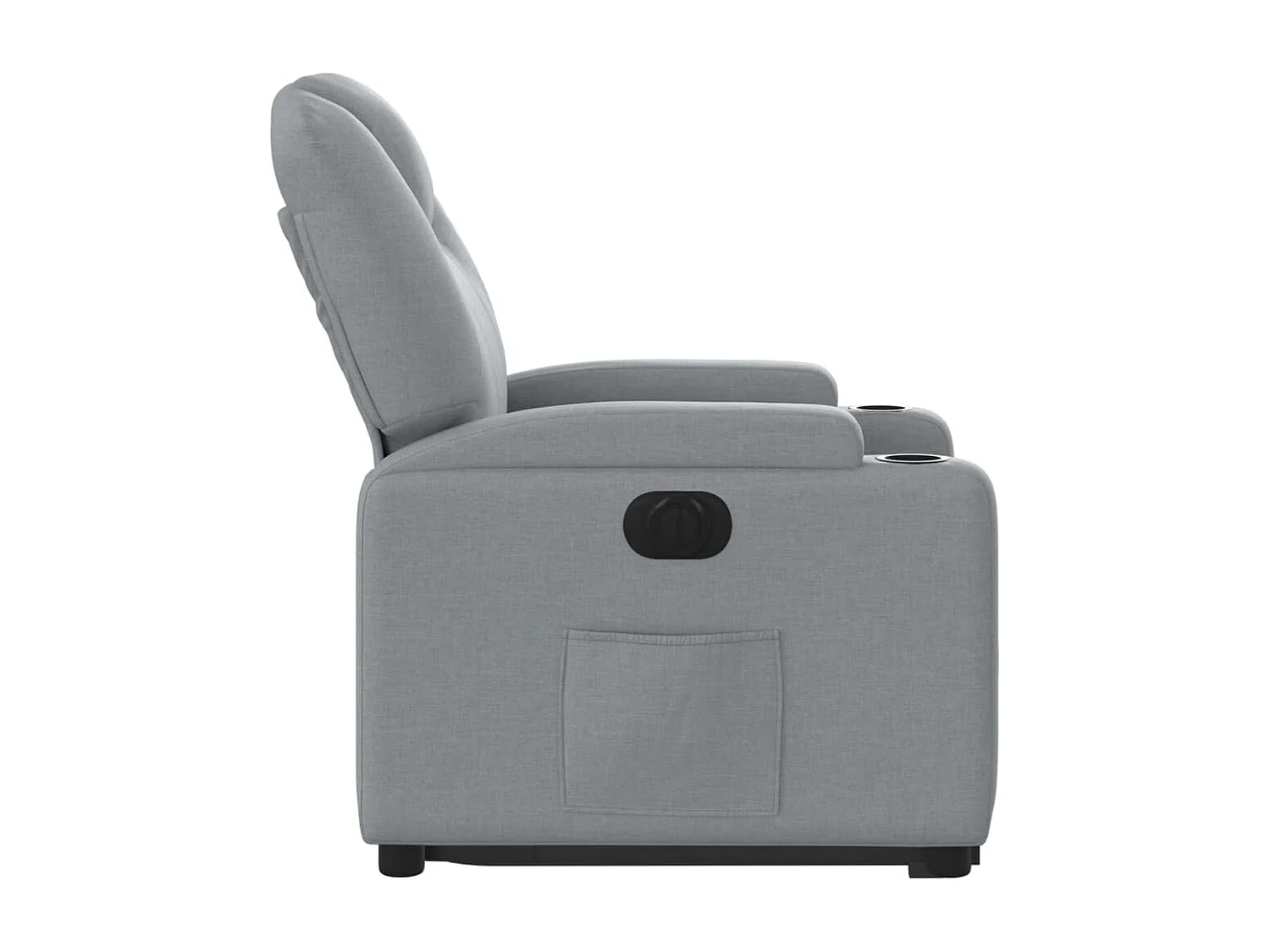 Fauteuil inclinable électrique gris clair tissu
