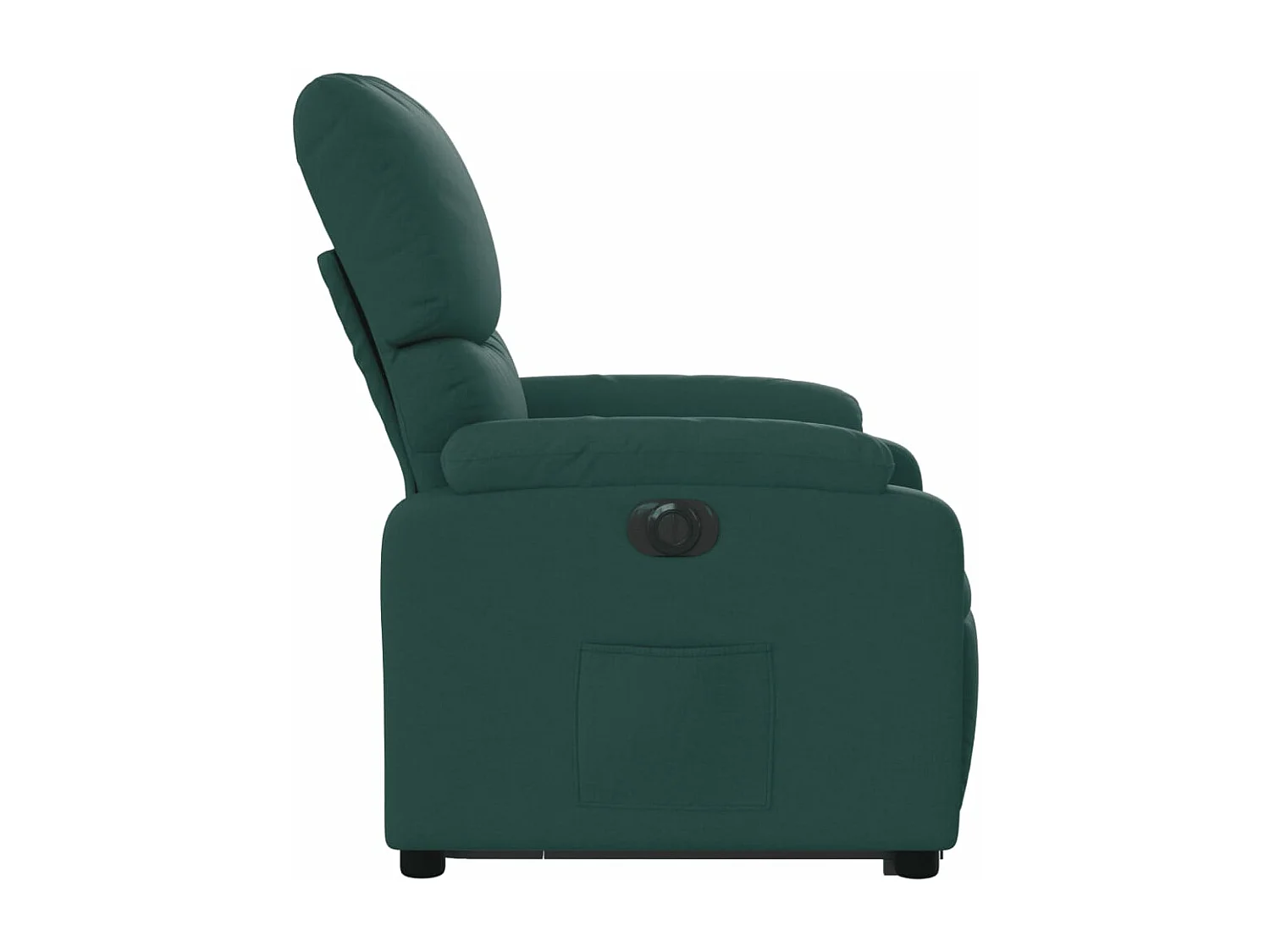 Sillón eléctrico reclinable elevable de tela verde oscuro