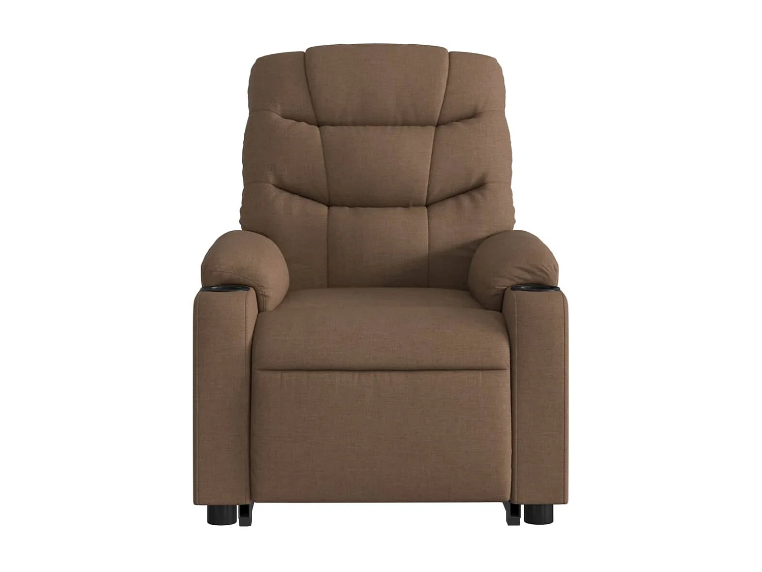 Fauteuil inclinable électrique marron tissu