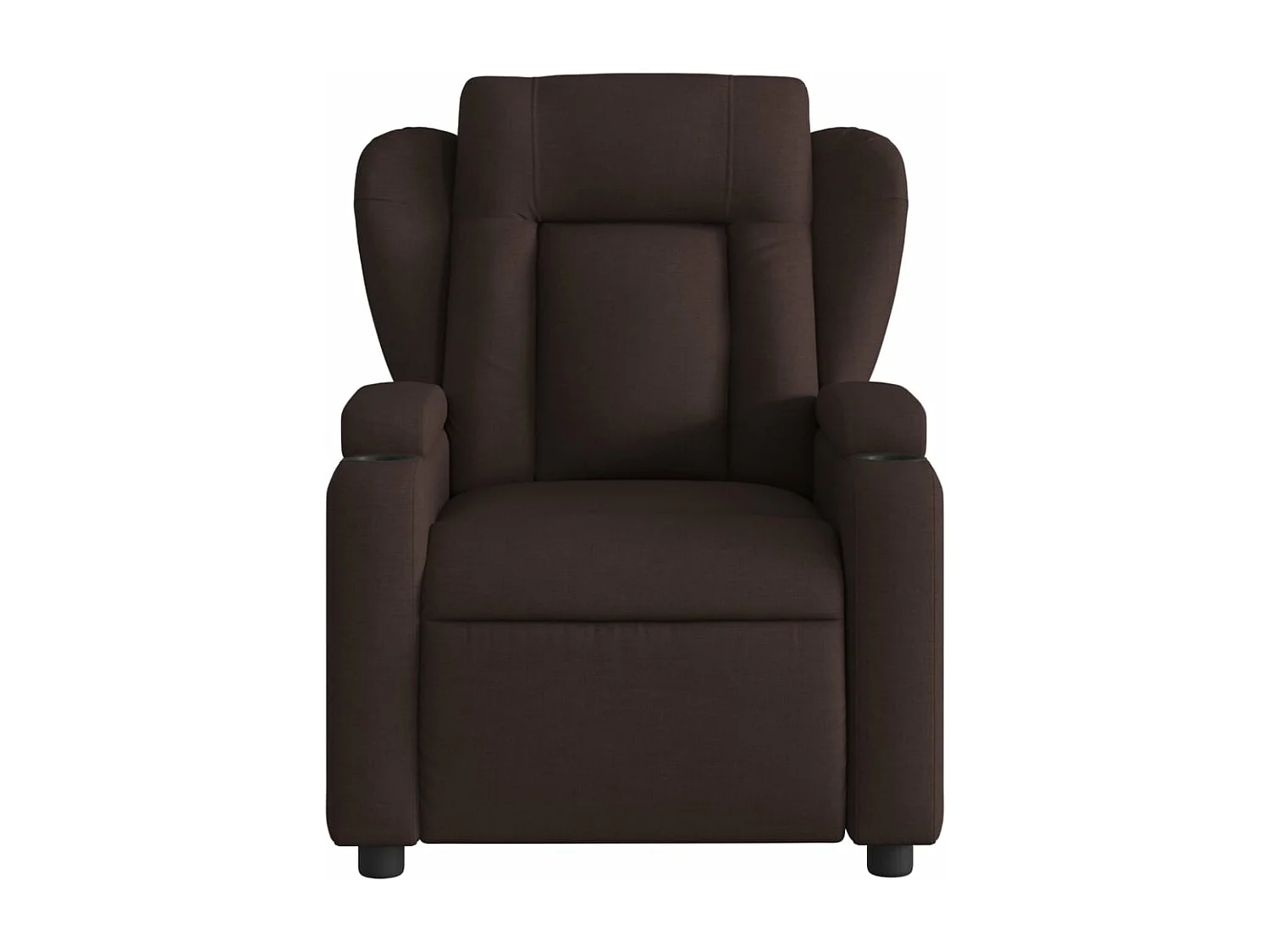 Fauteuil inclinable électrique Marron foncé Tissu