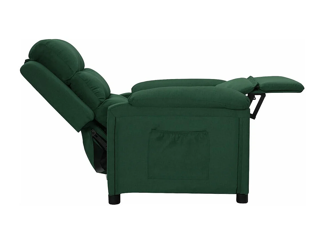 Fauteuil inclinable Vert foncé Tissu