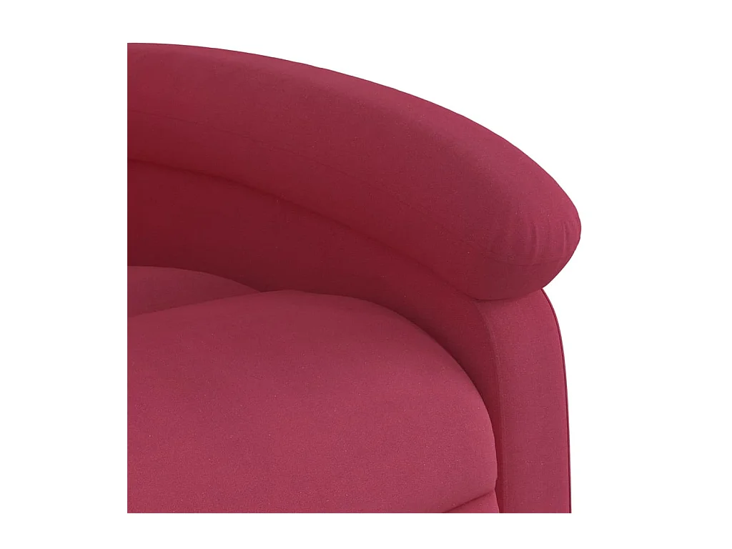 Sillón reclinable eléctrico de terciopelo rojo tinto