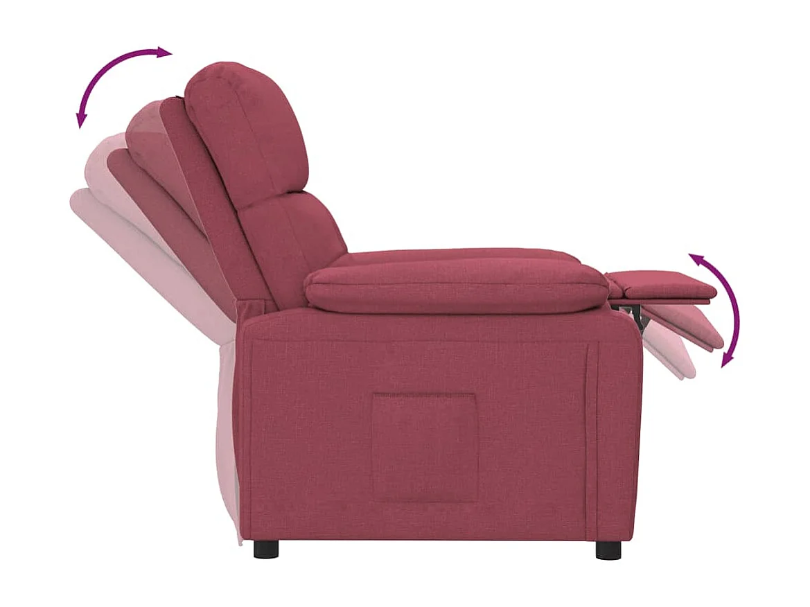 Fauteuil inclinable Rouge bordeaux Tissu