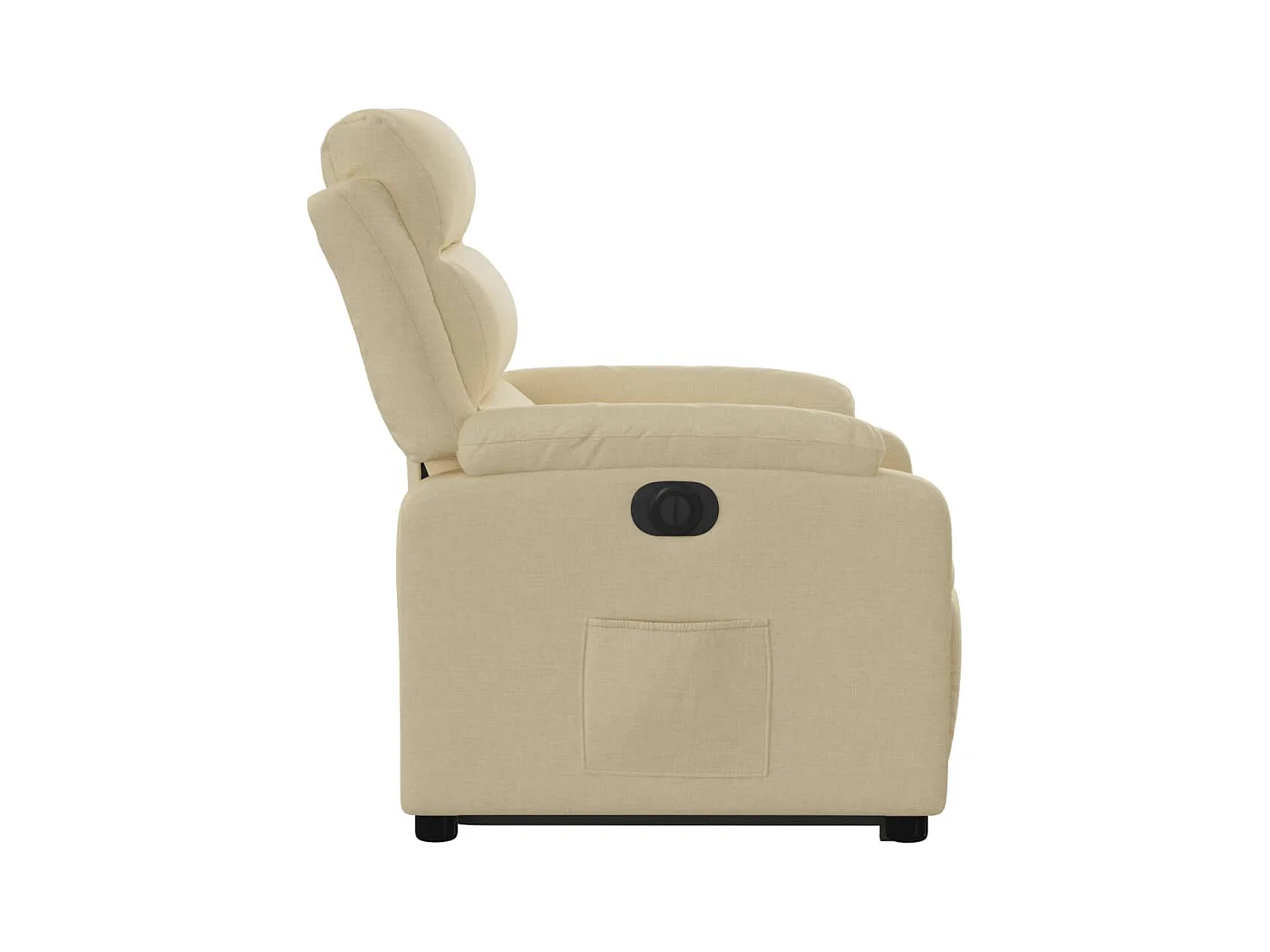 Sillón eléctrico reclinable elevable de tela color crema