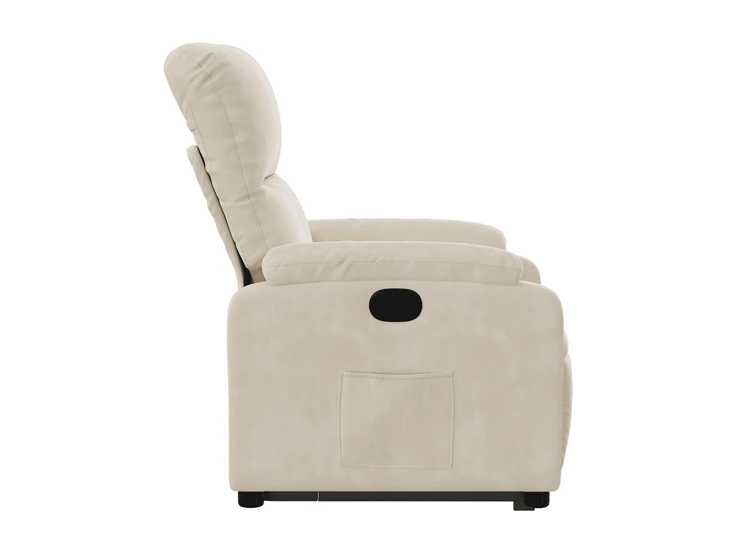 Fauteuil inclinable beige tissu microfibre