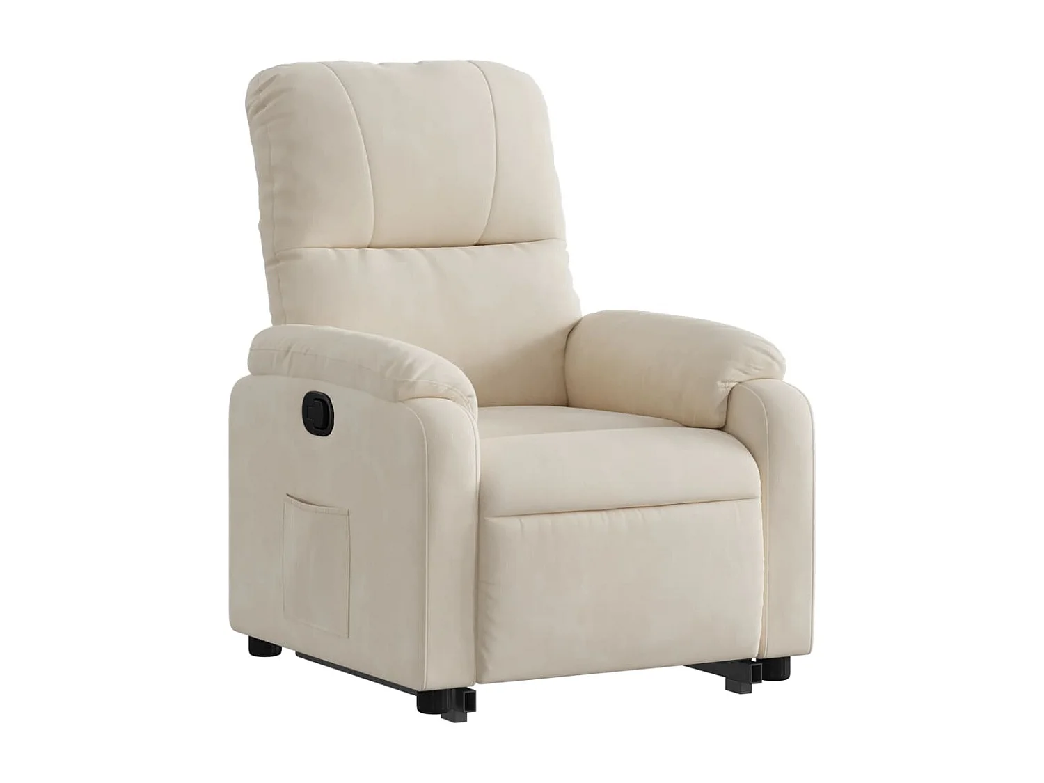 Fauteuil inclinable beige tissu microfibre