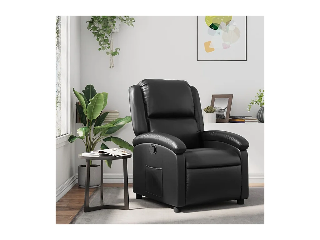 Fauteuil inclinable Noir Similicuir