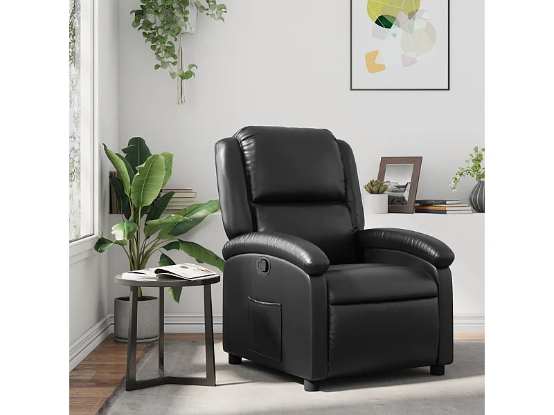 Fauteuil inclinable Noir Similicuir