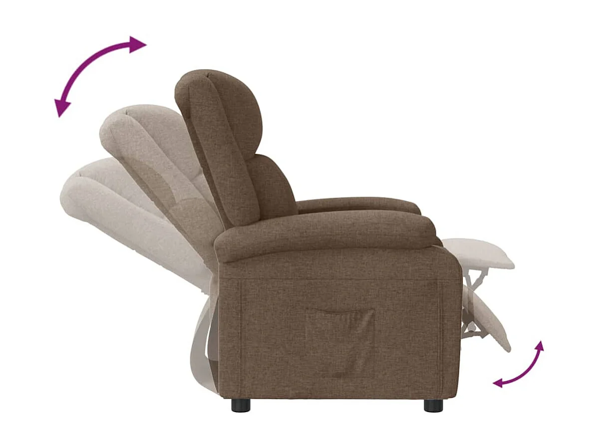 Fauteuil inclinable Marron Tissu
