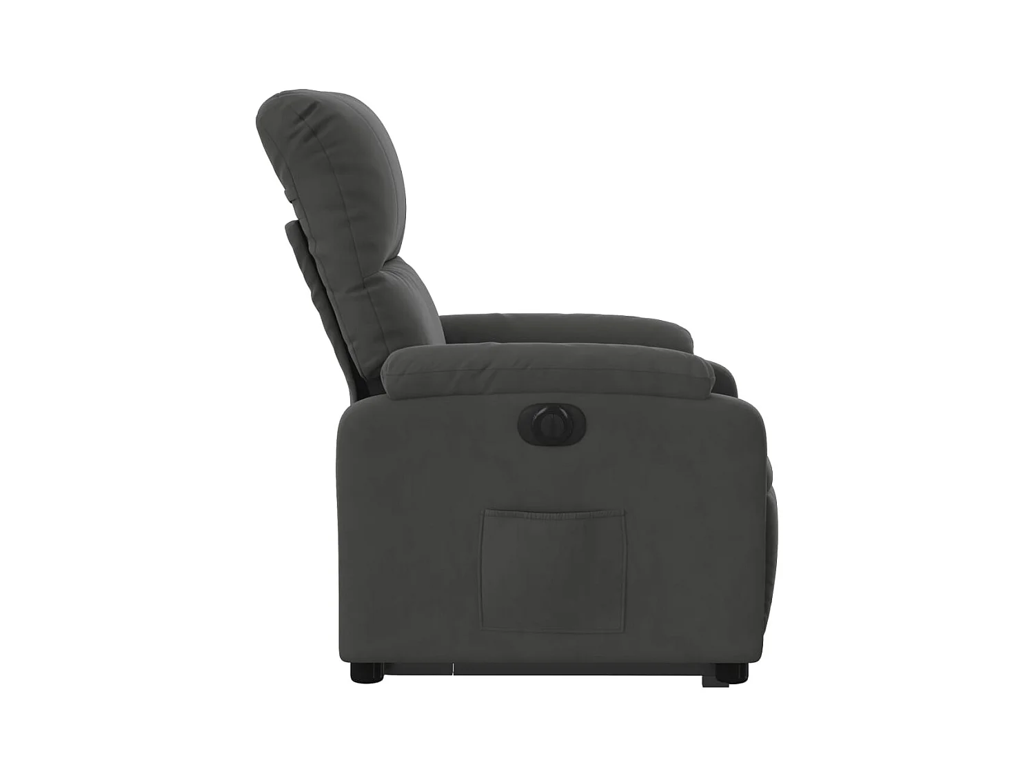 Fauteuil inclinable électrique gris foncé tissu microfibre