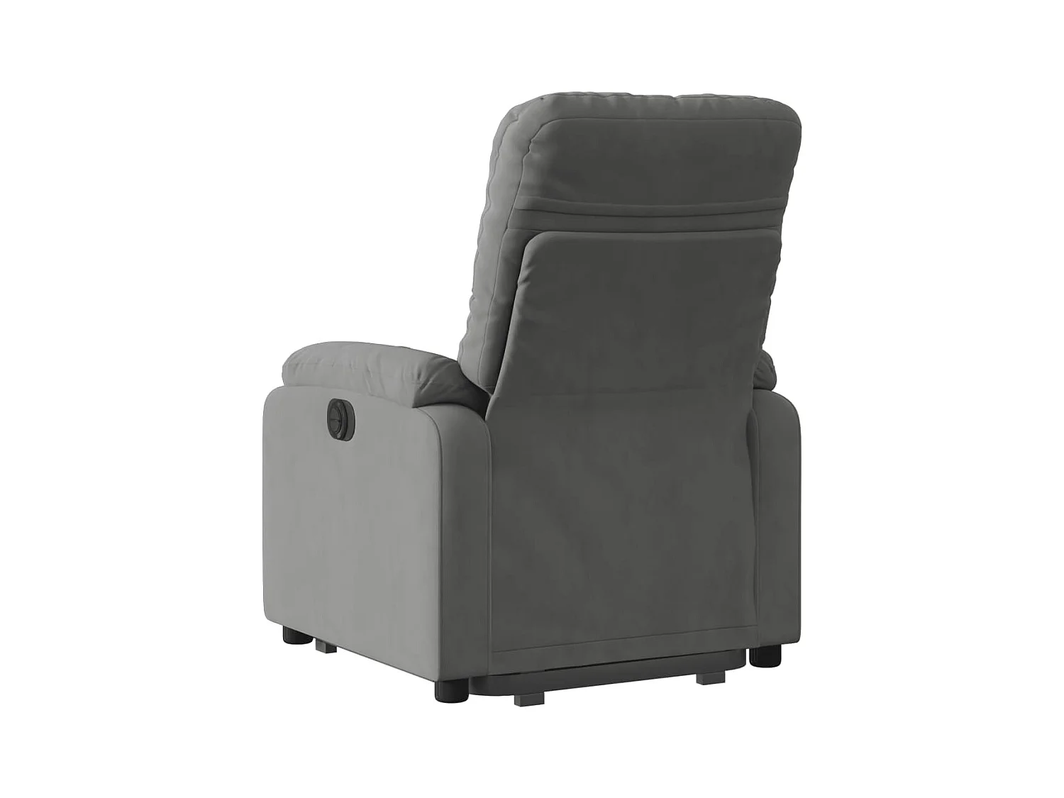 Fauteuil inclinable électrique gris foncé tissu microfibre