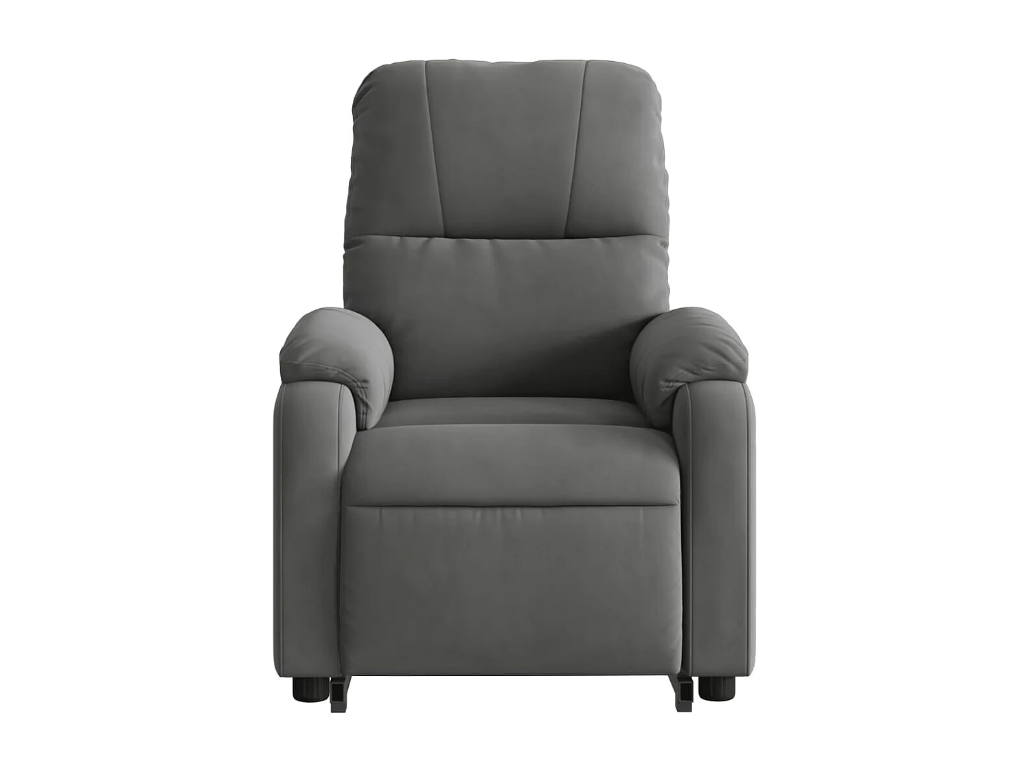 Fauteuil inclinable électrique gris foncé tissu microfibre