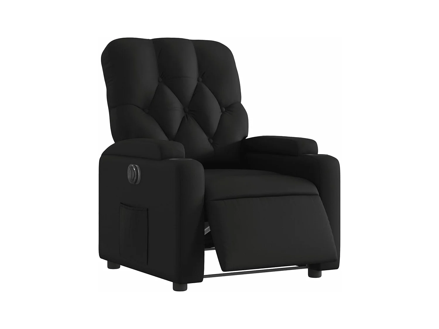 Fauteuil inclinable électrique Noir Similicuir