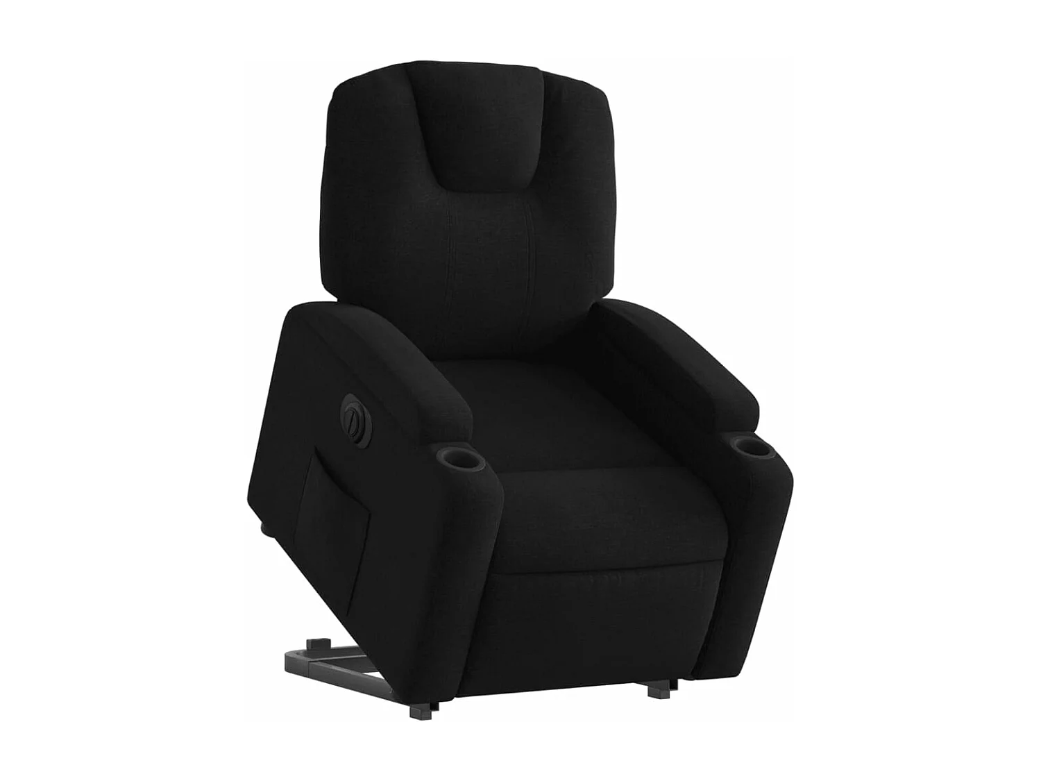 Sillón eléctrico reclinable elevable de tela negro