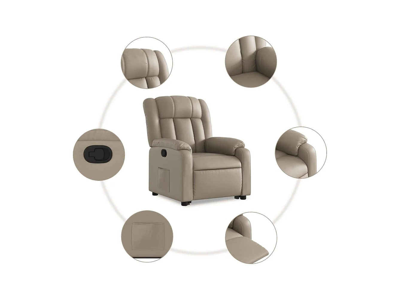 Fauteuil inclinable Cappuccino Similicuir