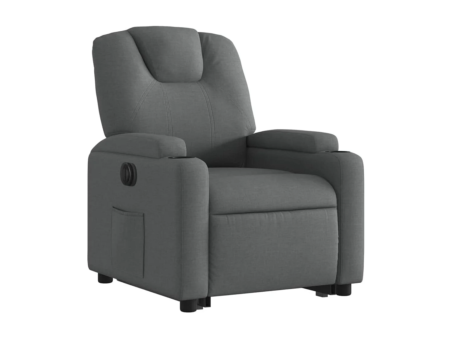 Fauteuil inclinable électrique gris foncé tissu