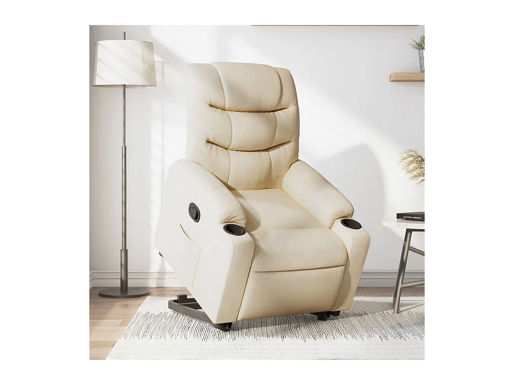 Fauteuil inclinable Crème Tissu