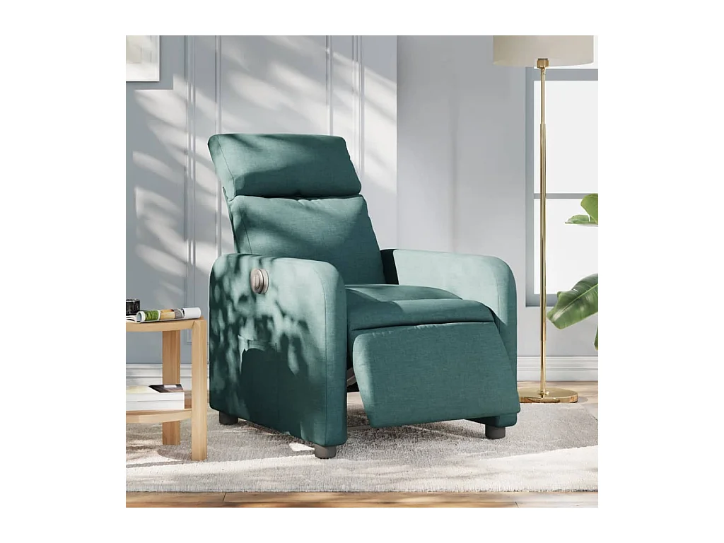 Fauteuil verstelbaar elektrisch stof donkergroen