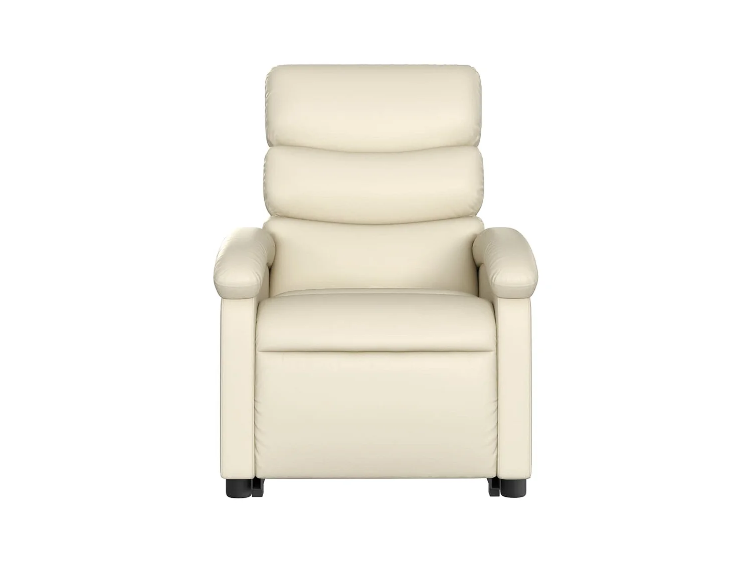 Fauteuil inclinable électrique crème similicuir