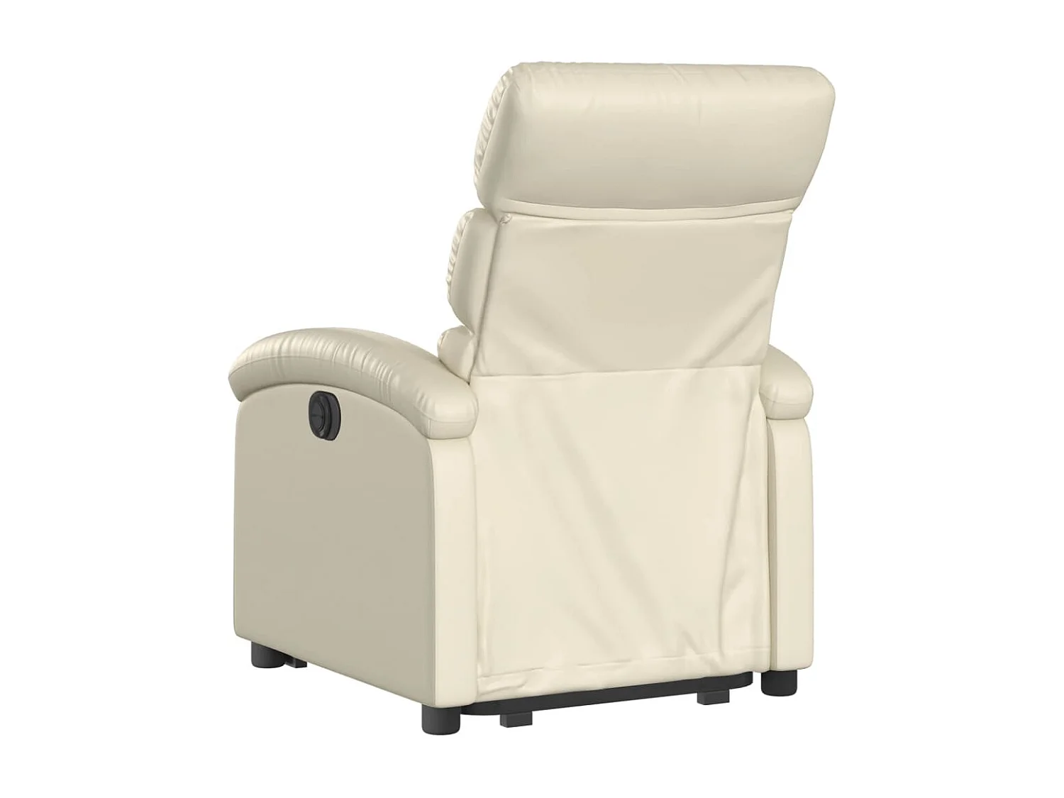 Fauteuil inclinable électrique crème similicuir