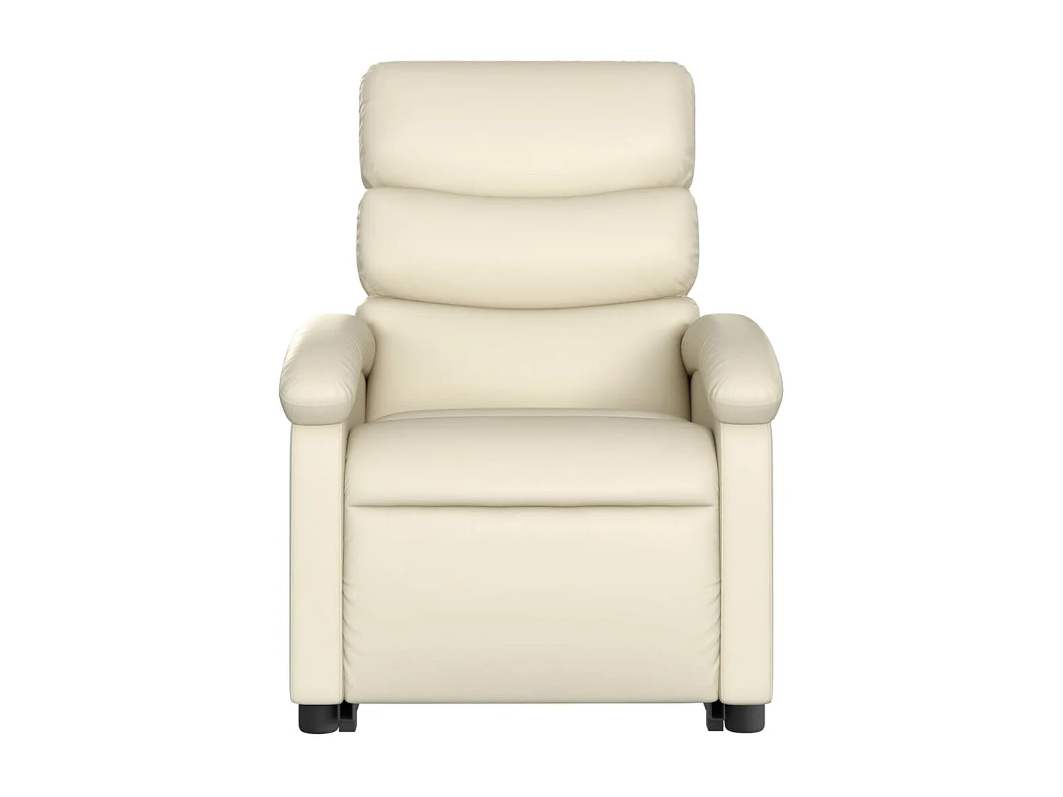 Fauteuil inclinable électrique crème similicuir