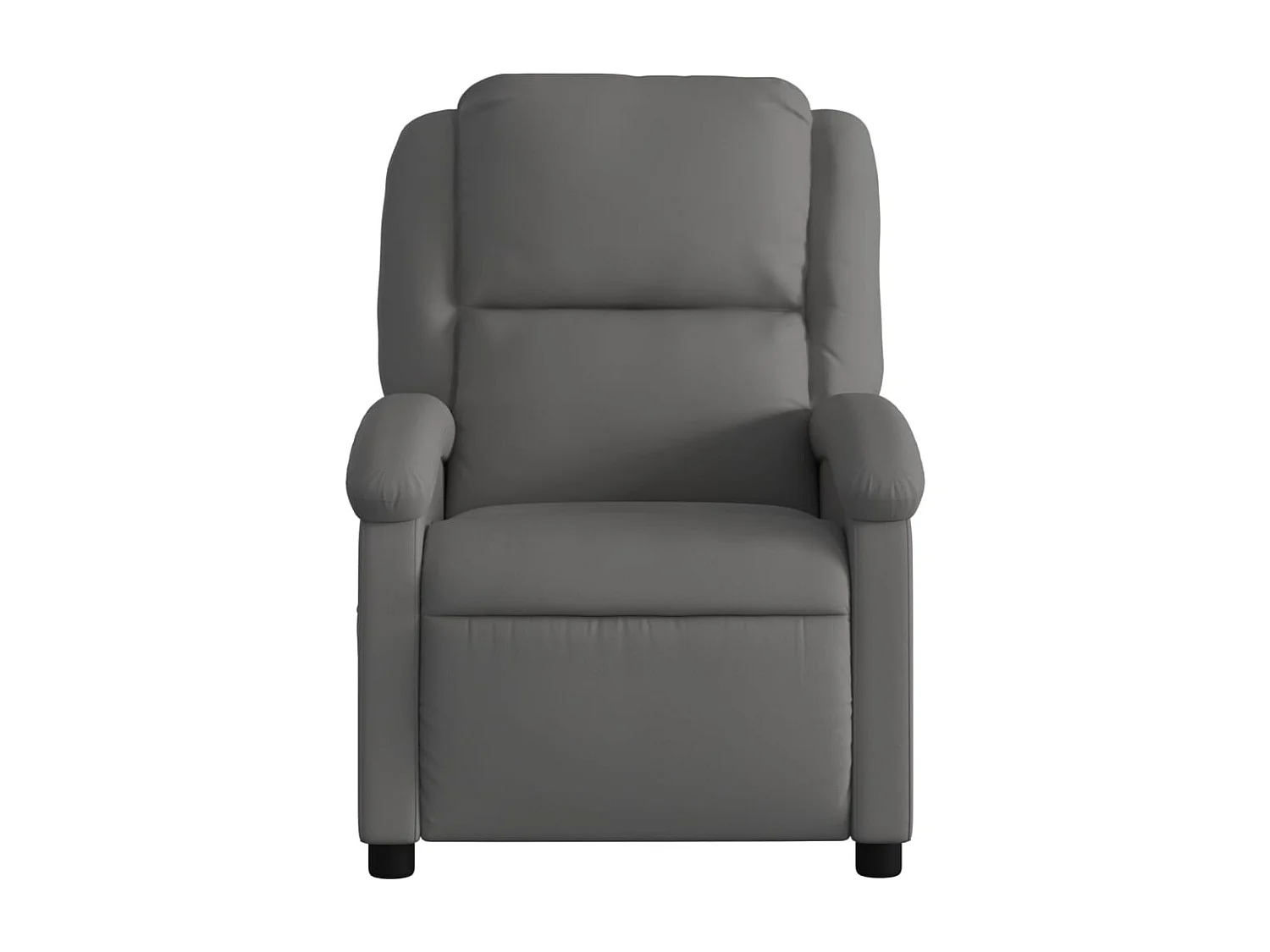 Fauteuil echt leer grijs
