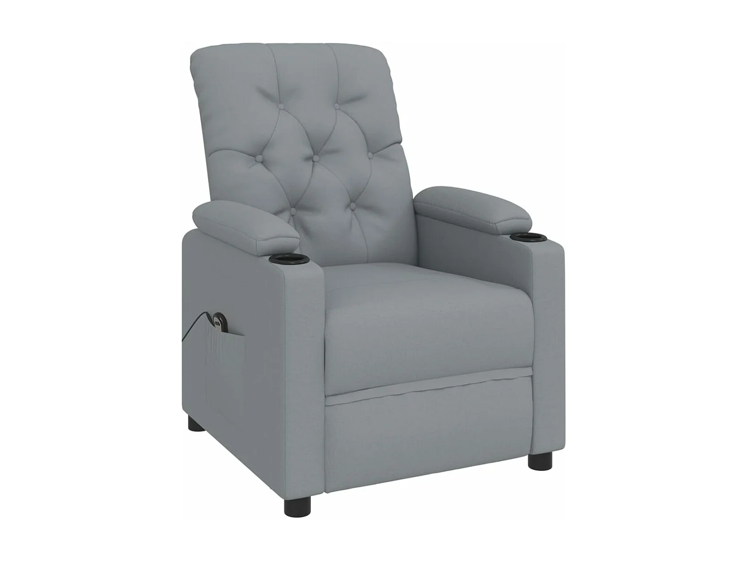 Fauteuil inclinable électrique Gris clair Tissu