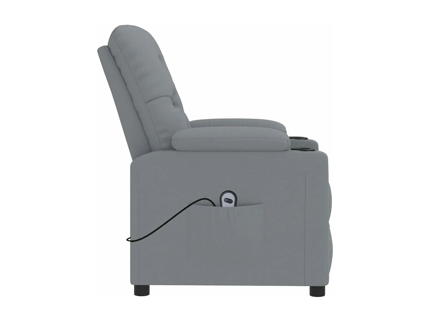 Fauteuil inclinable électrique Gris clair Tissu