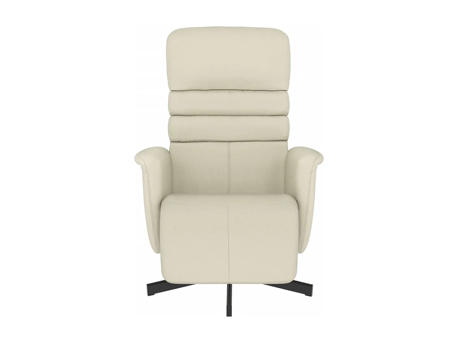 Fauteuil verstelbaar met voetensteun kunstleer crèmekleurig