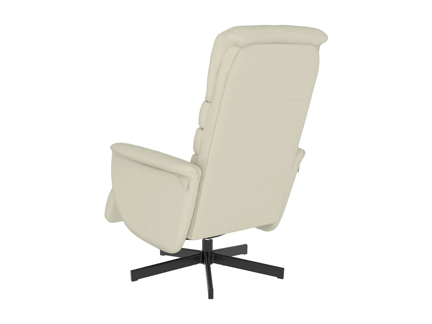Fauteuil inclinable avec repose-pieds crème similicuir